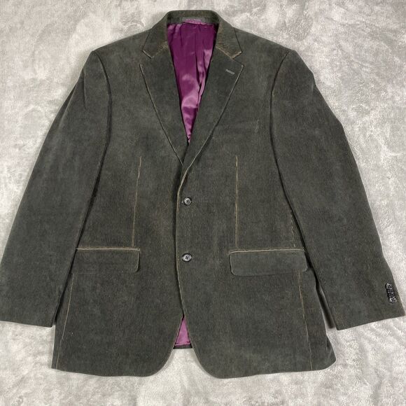 Sean John 44R Mens 2 Button Corduroy Blazer Sport Coat Jacket Brown - Picture 1 of 10
